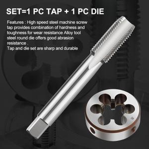 CMCP 2개입 HSS M6 M8 M12 M14 좌나사 메트릭 탭 다이 세트 기계 내외부 가공 및 수리 도구