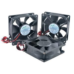 ACP8025 80mm 냉각 팬 80x80x25mm DC 5V/12V/24V 섀시 전원 주파수 변환기 컴퓨터 케이스용 2핀 축류
