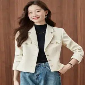 여사친 베이지 재킷 코트 봄가을 쇼트 상의 정장 OP3