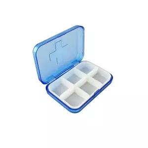 투명 휴대용 수납함 보관함 소품통 6칸 약보관함