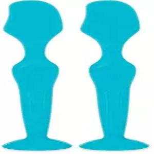 누비 닥터 탈봇 실리콘 기저귀 크림 브러시와 흡입 베이스 아쿠아(2팩)