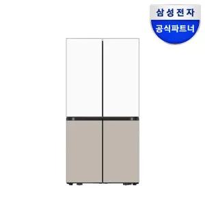 (구독) Bespoke AI 하이브리드 4도어 901L (에너지 1등급 최저기준 대비 -30%, UV탈취) RM70F91RMXJ 새틴 화이트+새틴 베이지