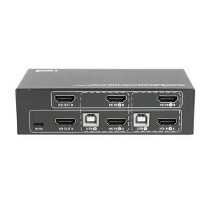 [룽스_63]KVM스위치2포트 USB 공KVM 4K HDMI 컴퓨터공