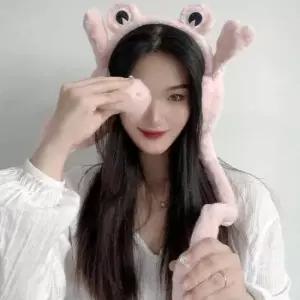 귀마개 움직이는 개구리 핑크 팔딱 여성 방한 귀마개 겨울