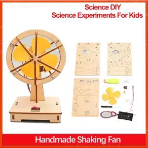 수제 Diy 전기 흔들리는 팬 과학 교육 실험 나무 재료 패키지 조립