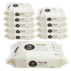하늘선물 다용도 물티슈 리필 100매X10팩 / 피톤치드성분함유 홍보용
