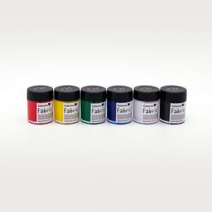 칼라리코 패브릭 염색물감 30ml A세트 6색 / 텍스타일 섬유 직물 천 의류 옷 티셔츠 에코백 DIY 취미 물감