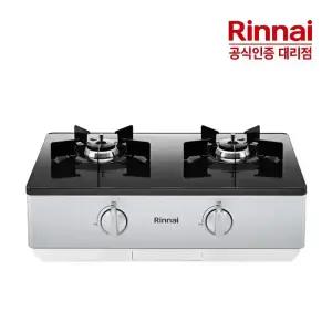 [전국설치] 린나이 2구 과열방지 가스레인지 RTR-642BJ AA신제품 전면건전지 펄실버