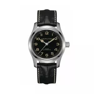 해밀턴 H70605731 카키필드 머피 남성 가죽 오토매틱 42mm