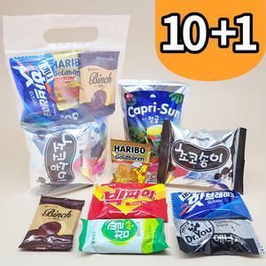 10+1 간식꾸러미 단체 선물 과자 답례품 음료 카프리썬