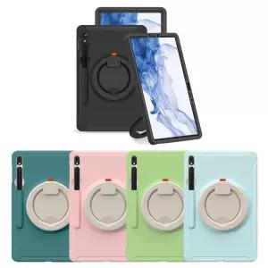 갤럭시탭 S10라이트 S10FE S9FE S9 S8 S7 케이스 마카롱 아머 범퍼 갤탭 손잡이 회전형 세로거치가능