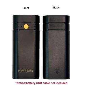 18650 USB C타입 배터리 충전기 케이스 DIY 보조배터리 박스 휴대폰 전자 충전 미포함 5V 2A 6000mAh 2X
