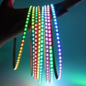 개별 주소 지정 가능 LED 스트립 조명, RGB 드림컬러 페어리 네온 테이프, DC5V 5mm, WS2812B 2020SMD, 60/