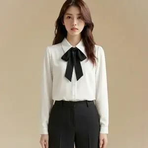 [예쎄] 2WAY 리본타이 쉬폰 블라우스(S5SBL016A)