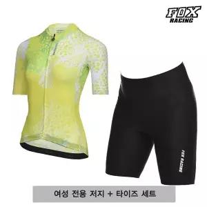 [폭스레이싱]여성용 라이딩 상하의 세트 170W_206W 자전거의류 여름 반팔저지 숏타이즈 싸이클복 MTB 운...