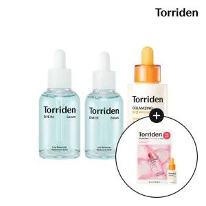 [SET] 토리든 다이브인 저분자 히알루론산 세럼 50ml+40ml+셀메이징 비타앰플 30ml (+비타앰플 10ml+모공 마스크 1매)