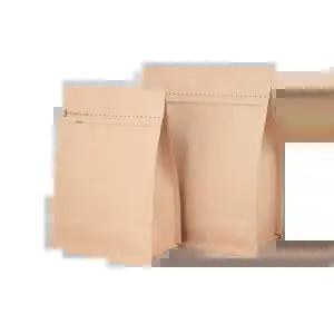 크라프트 가로형 박스파우치지퍼 봉투 250g (100장)