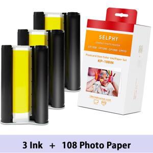 KP108 Canon 호환 SELPHY CP1500 컴팩트 포토 프린터 키트 Wifi 무선 RP-108 KP-36 인화지 6 인치