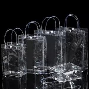 PVC 쇼핑백 와인 투명 구디백 무지 비닐 가방 답례품 포장백 튼튼한 젤리백 선물 손잡이