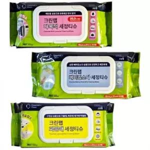 크린랩 다목적 베이킹소다 세정티슈 찌든때 주방 욕실 청소 물티슈