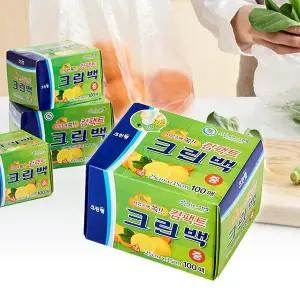 1+1 크린랩 컴팩트 크린백 뽑아쓰는 위생백 (중) 25x35 100매