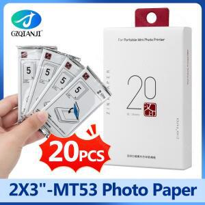 MT53 자체 접착 인화지 HPRT 포켓 컬러 포토 프린터 용 2x3 인치 20/40 매