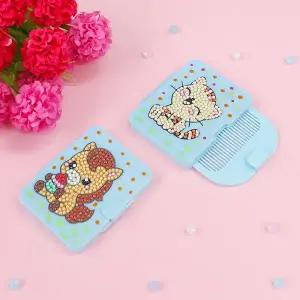 정인아트 직사각빗거울 하늘(약7x9cm) + 보석십자수 (옵션 택1)