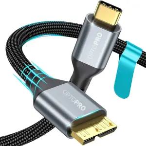 옵토프로 USB 3.0 C to 마이크로B 외장하드 케이블 삼성 LG 도시바 WD 호환 연결선 0.25m 1m