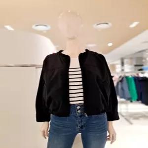 홑겹 라운드 집업 밑단 스트링 점퍼 SC4UJ90