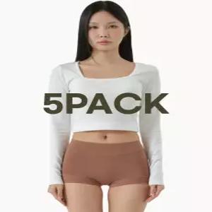 퓨어 모달팬티 5PACK 편한 여성 하이웨스트 드로즈 데일리 여자 사각 삼각 팬티 속옷 세트