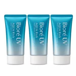 비오레 UV 일본 아쿠아리치 워터리 에센스 선크림 썬크림 50g x 3개 코스트코