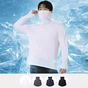 남성 프리미엄 냉감 마스크 일체형 쿨링 티셔츠 A26T210
