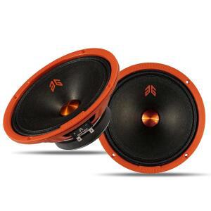 [미국배송] GAOOGER MX80P1 미드레인지 라우드스피커 8인치 오렌지 더스트 캡 480W 최대 4옴 프리미엄 품질의 자동차 또는 트럭용 오디오 도어 스피커 오렌지(2개 스피커)