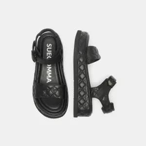 슈콤마보니 Quilted Platform Strap Sandals(Black) 샌들
