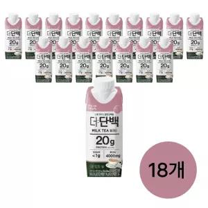 더단백 드링크 밀크티 250ml, 18개