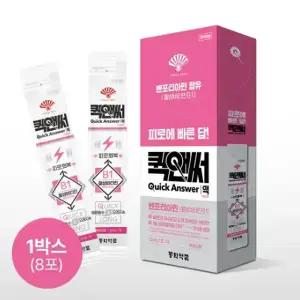 [소비기한 임박] 동화약품 부채표 퀵앤써 벤포티아민 스틱형 액상 복숭아향 8입, 2개 (총 16입)