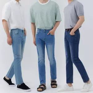 [하프클럽/진마니아]에어쿨 히든밴딩 일자 스판 남자 청바지 3종 택1