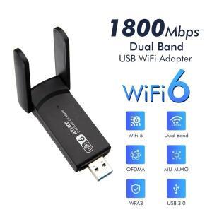 고속 무선 동글 네트워크 카드 와이파이 6 USB 어댑터 2.4G 및 5G AX1800 3.0 MT7921AU Win10/11 용