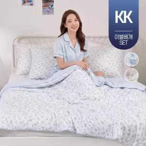 여름 아이스 냉감 쿨링 차렵 이불 쿨 먼지없는 킹사이즈 침구 라지킹 슈퍼킹 KK 베개 세트