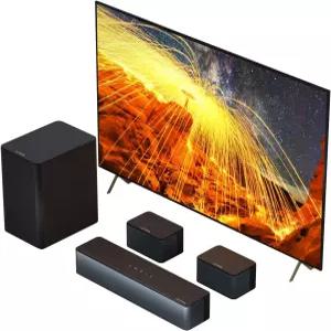 ULTIMEA 5.1 가상 서라운드 사운드 바 조절 가능한 스피커 및 서브우퍼가 있는 320W 홈 시어터 시스템 TV