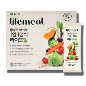 황성주 생식 라이프밀 이롬 뉴밀 플러스 1일 1생식 아침간편식 14포 1박스