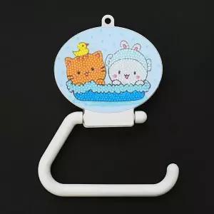 정인아트 명판휴지걸이 + 보석십자수 야옹이물놀이