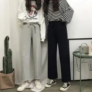여성 9부 팬츠 데일리 루즈핏 캐주얼 밴딩 바지 와이드 일자 트레이닝복 트레이닝 이지웨어 라운지 운동복
