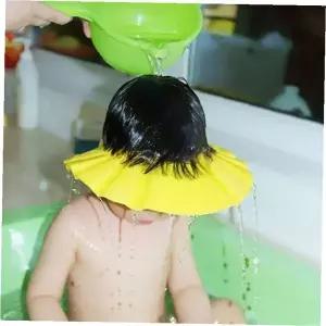 목욕 샴푸 햇 차양 디자인 귀 보호 눈 물 차단 머리 감기 샤워 캡 아이 세면