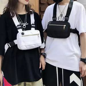 미니 소매치기방지 도난방지 크로스백 슬링백 블랙 화이트 앞가슴 미니백 남자가방