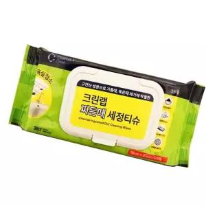 잘닦이는물티슈 안심 구연산 세정 티슈 캡형 청소용 물티슈 50매 1P