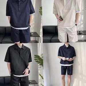 반팔 시원한 데일리 트레이닝복 남성 아노락 상하의 여름 오버핏 루즈핏 코디