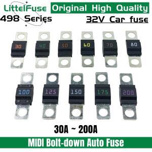Littelfuse 볼트 다운 퓨즈 498 MIDI 플랫 타입 블레이드 배터리 포드 포커스  32V  30A  100A  125A  200A