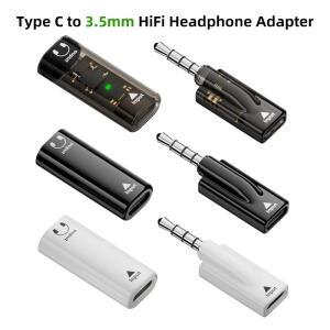남성-여성 USB 타입-C to 3.5mm 변환기 HiFi 플매트 카펫 러그 앤 플레이 오디오 어댑터 DAC 무지연 AUX 커