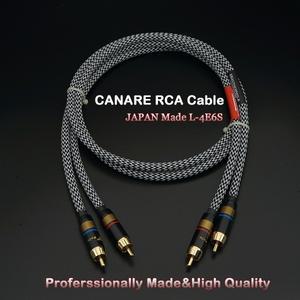 HiFi 오디오 앰프 프리앰프 헤드폰 DAC용 CANARE L-4E6S RCA 케이블 전문 쌍